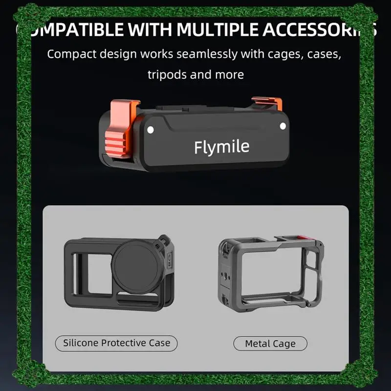 Pengiriman 24 Jam Flymile Magnetic Rilis Cepat Alas Dudukan Sepatu Dingin untuk Adaptor DJI ACTION 4/5 PRO Dilengkapi Sekrup 1/4 Inci Mou