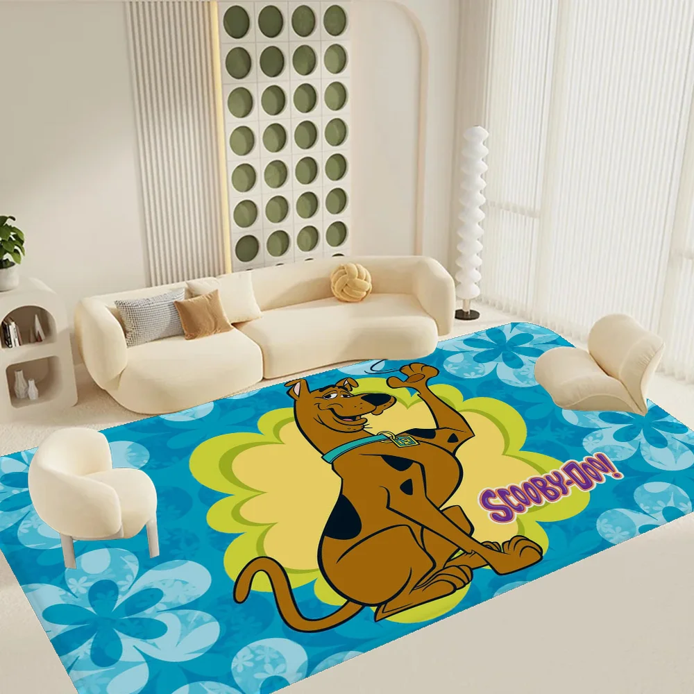 S-Scooby Cartoon Doo Floor Mat Bathroom Mat Kids Room Bedroom Decoration Balcony Anti-Slip Doormat Living Room Bedside Area Rugs