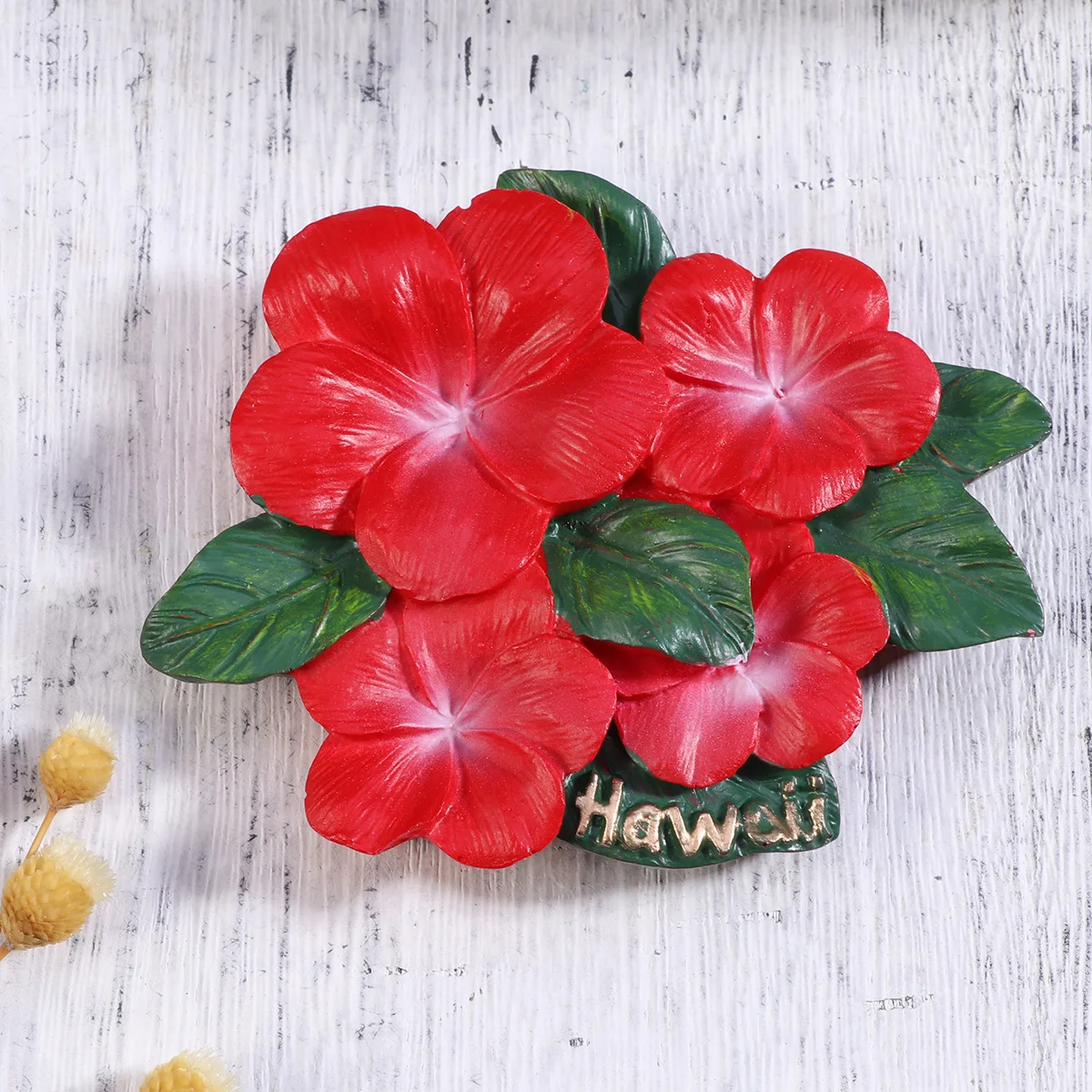 

3D Hibiscus Flower Resin Fridge Magnets Realistic Refrigerator Stickers Home Decoration Magnet for Fridge Whiteboard
