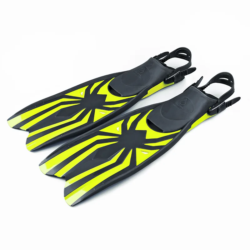 ALOMA Open Heel Adjustable Diving Flippers TPR PP Mid-Length Swimming Training Aid Frog Shoes Snorkeling Aids