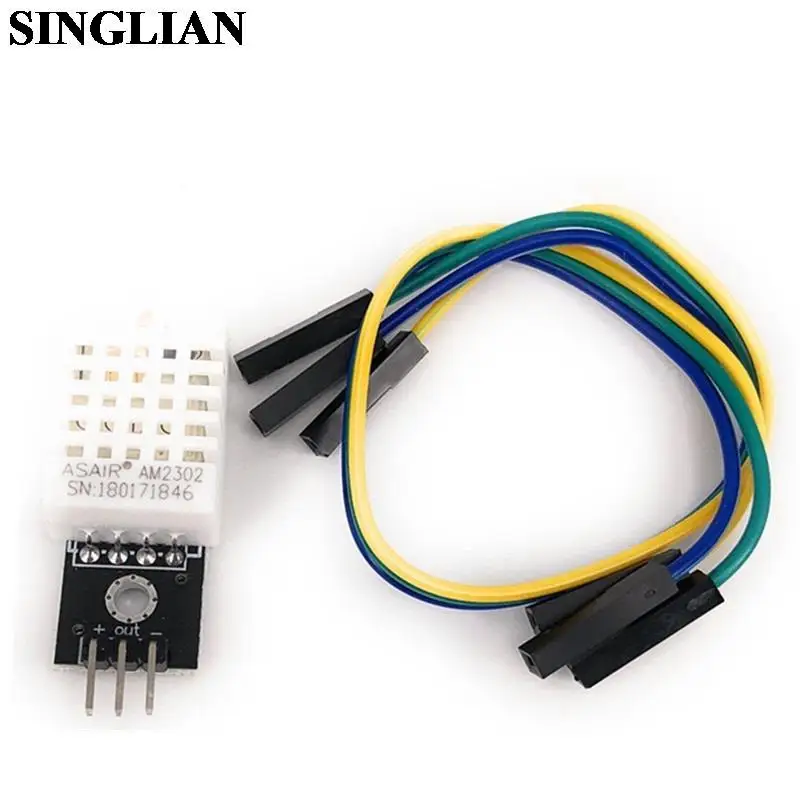 Original DHT22 Single Bus Digital Temperature And Humidity Sensor AM2302 Module Electronic Building Block With 3pcs Dupont Line