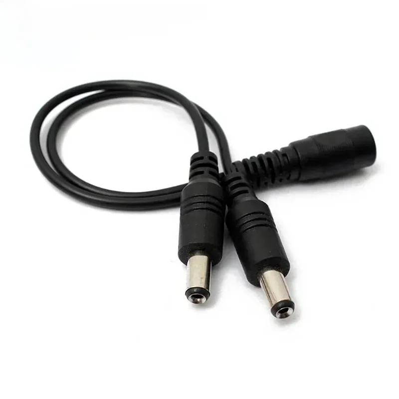 DC 1 Female to 2 Male Power Split Splitter Cable 2.1*5.5mm for CCTV Camera Security Accessories LED Light Strip Cables