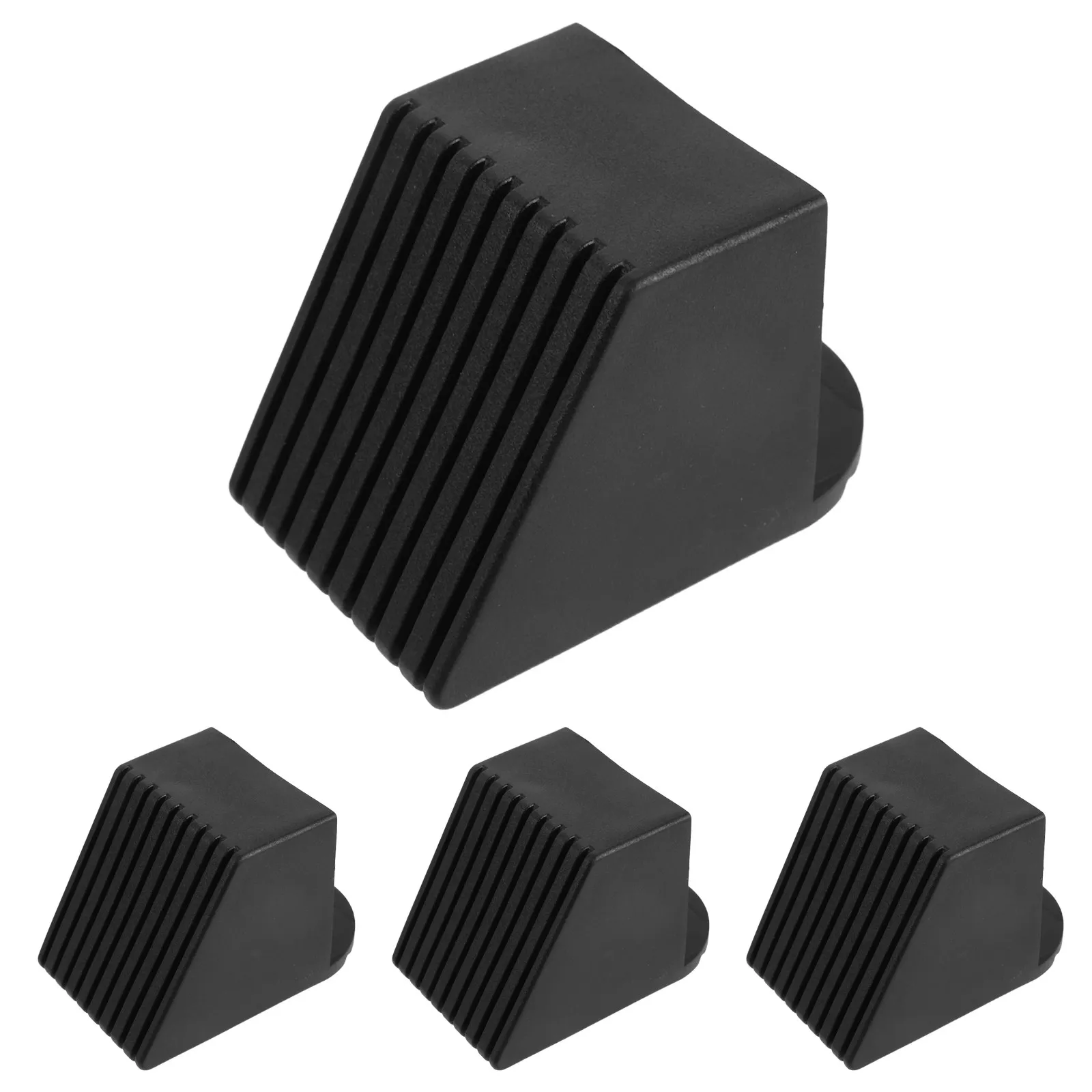 4Pcs Fitness Equipment End Caps Wear-Resistant Square Tubing Floor Protectors for Gym Exercise Machines Equipment Replacement