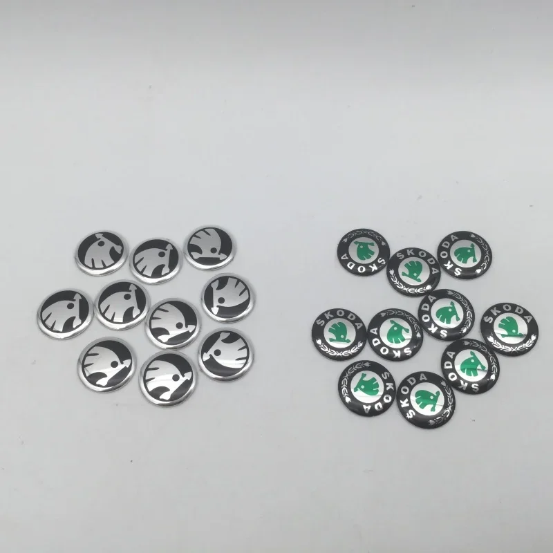2pcs 5pcs 10pcs 14mm For car key fob case Badge button Badge logo straight folding remote Keychain Replacement Sticker