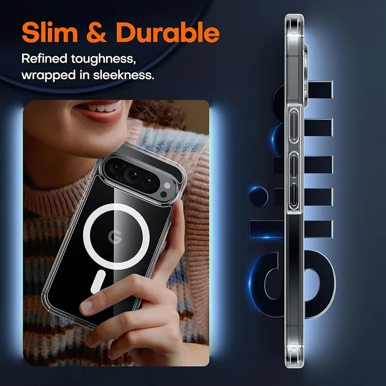 Strong Magnetic Wireless Charging Case For Google Pixel 9 Pro XL 9A 10A Pixel9 Pro 10 Pro XL 7 8 Pro Clear Shockproof Cover
