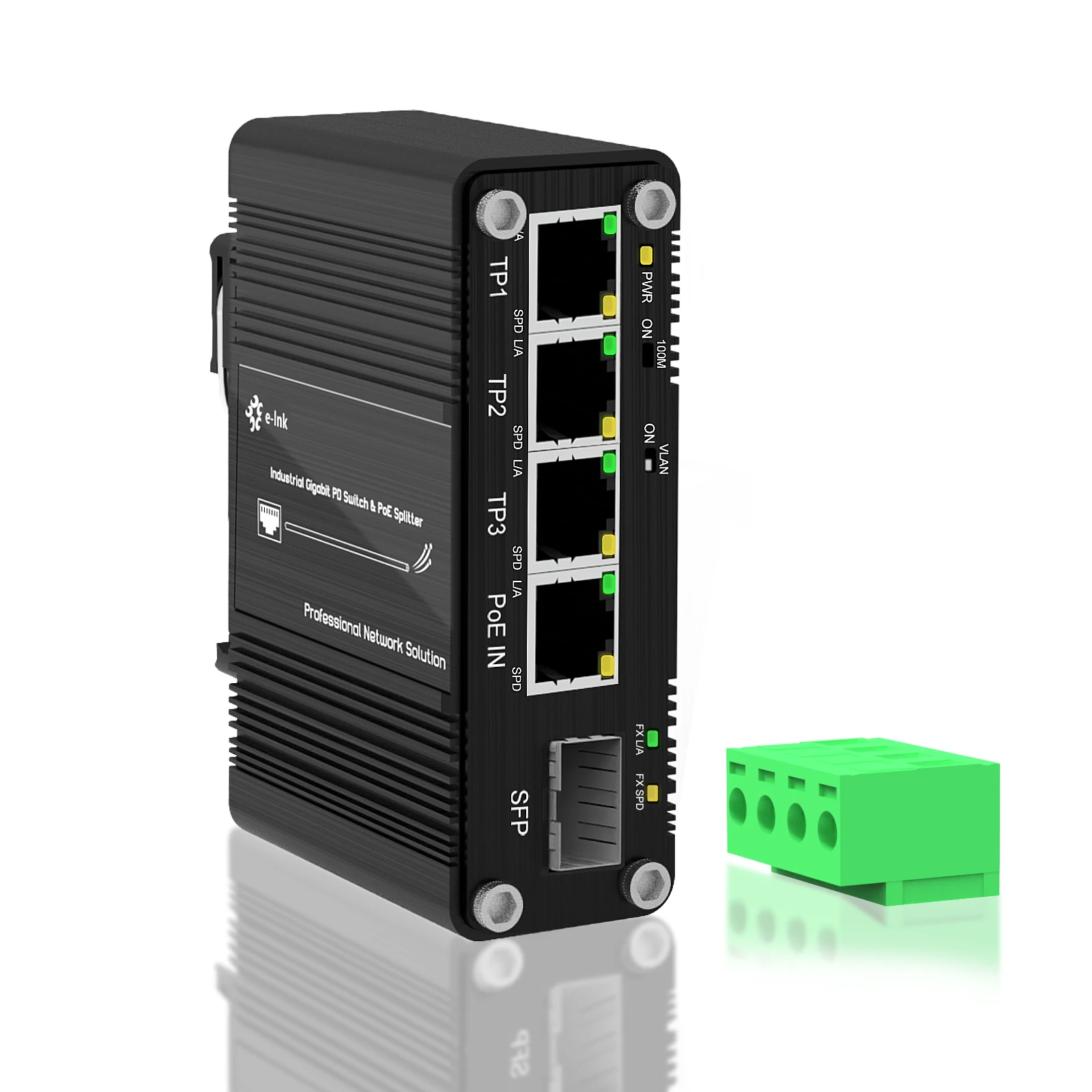 미니 산업용 3포트 PD 스위치(PoE 스플리터 포함) - Industrial Switch Din Rail Gigabit 리뷰 및 가격