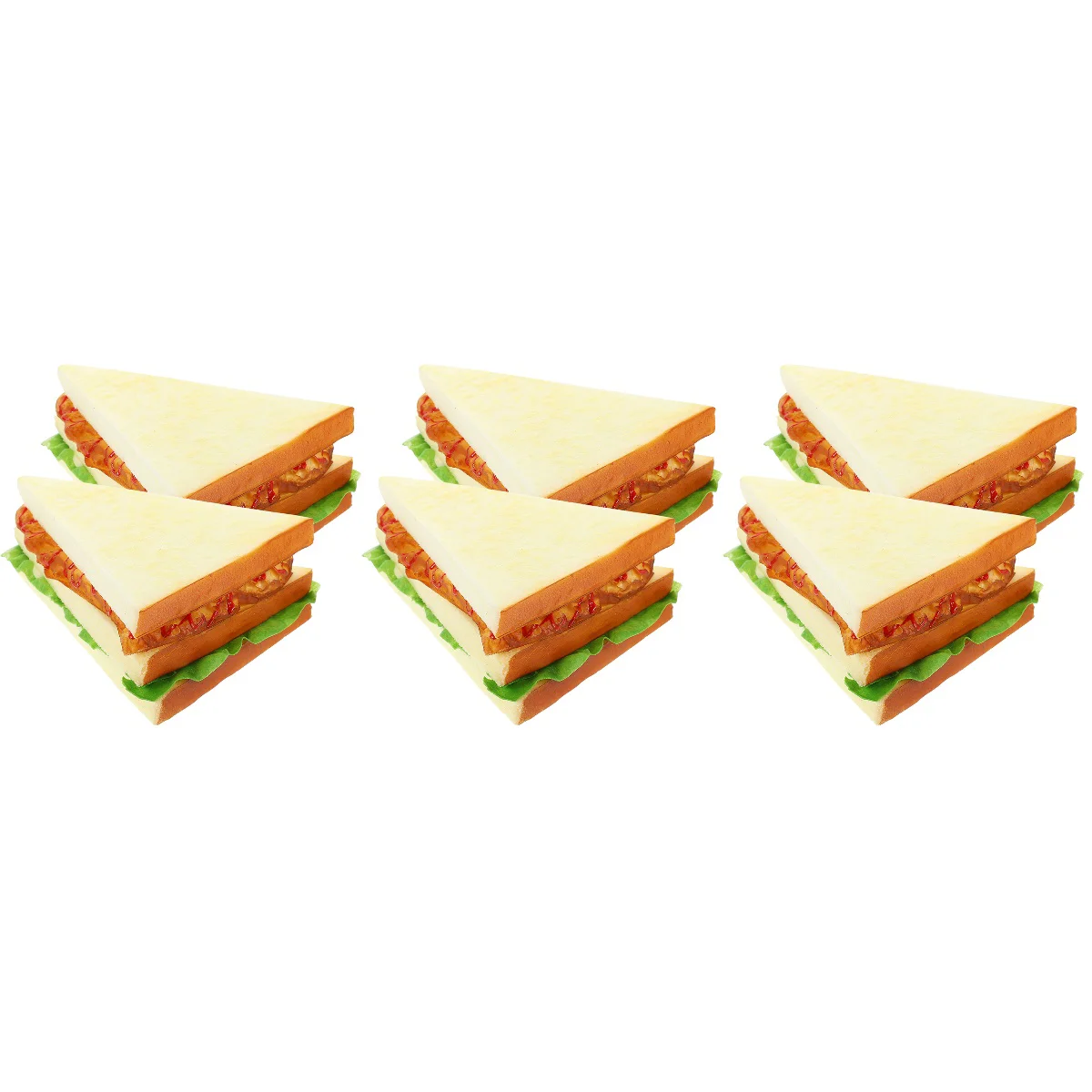 

Set of 3 Sandwich Model Fake Wide Range Application Shop Decors Food Lifelike Pu Models Props Desktop Ornaments Store