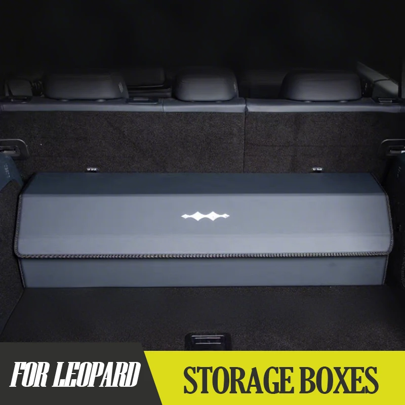 Nappa Leather Folding Storage Box Dividable Compartments for Formula Leopard 5 OEM Matching Color