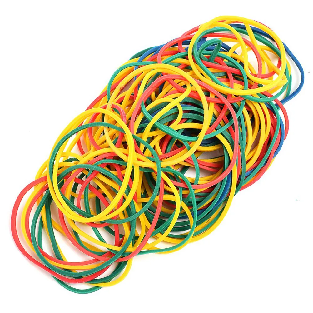 

200Pcs Large Colorful Elastic Rubber Bands Braided Machine Supplies Prevent Needle Movement Accessories
