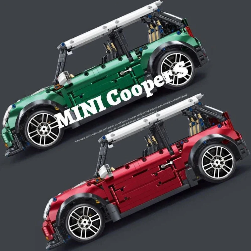 1:10 Mini Technical Car Cooper Building Blocks Kits Supercar Vehicle MOC-36559 Construction for Adults Kids Christmas Gift