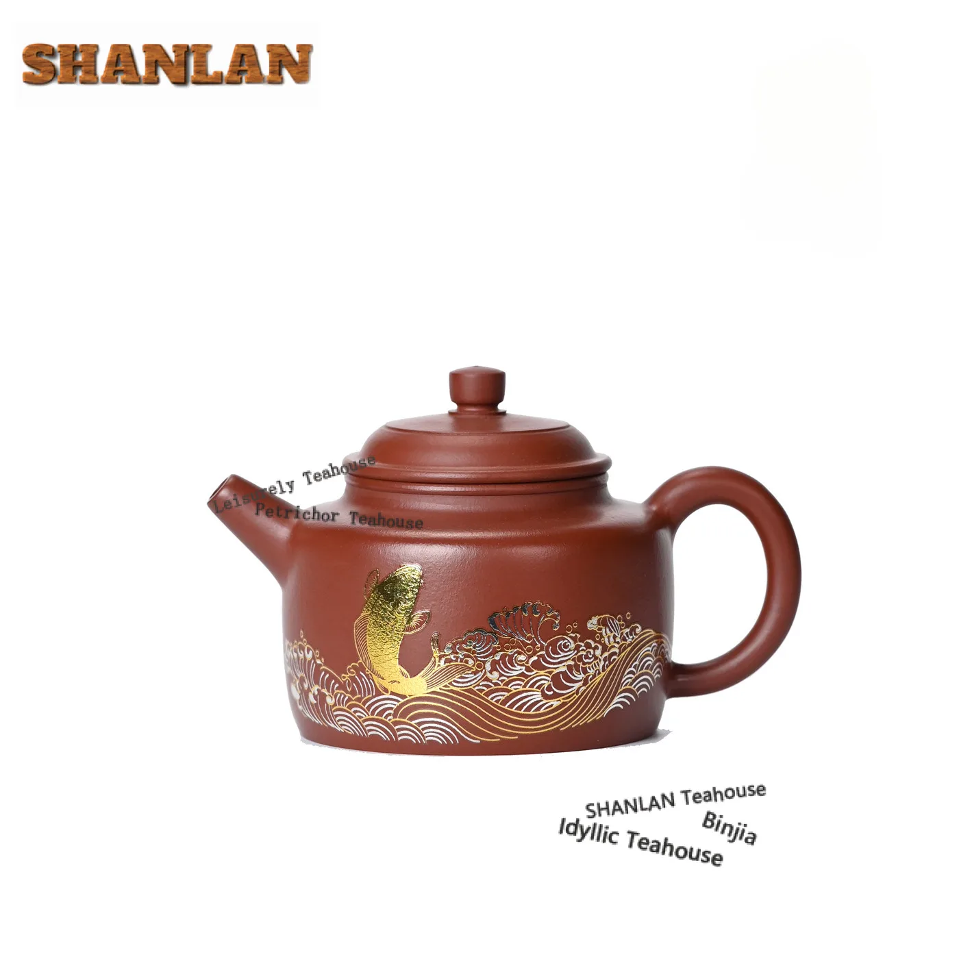 

200 мл высококачественные чайники Исин из фиолетовой глины, эмалированный цвет ручной работы, горшок для рыбы Dezhong, сырая руда, грязевой чайник Дахунпао, чайный сервиз Zisha, подарок