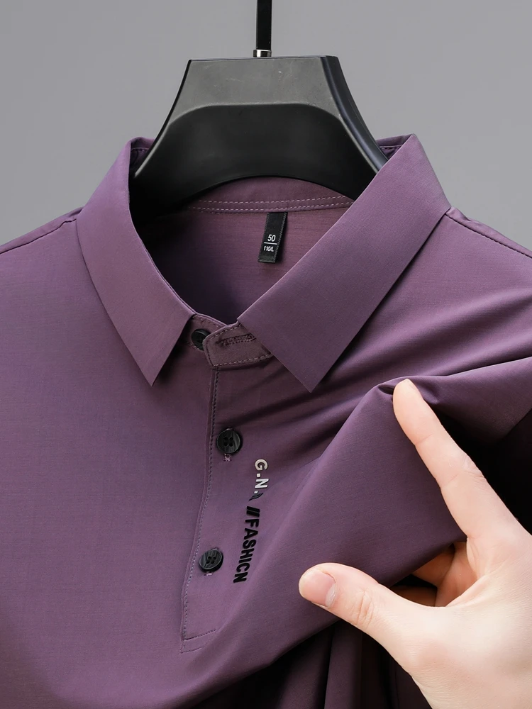 

Ice Silk ort Sve irt for Middle-Aged And ly Men Summer Faion Casual Top Breathable Comfortable Anti-Static