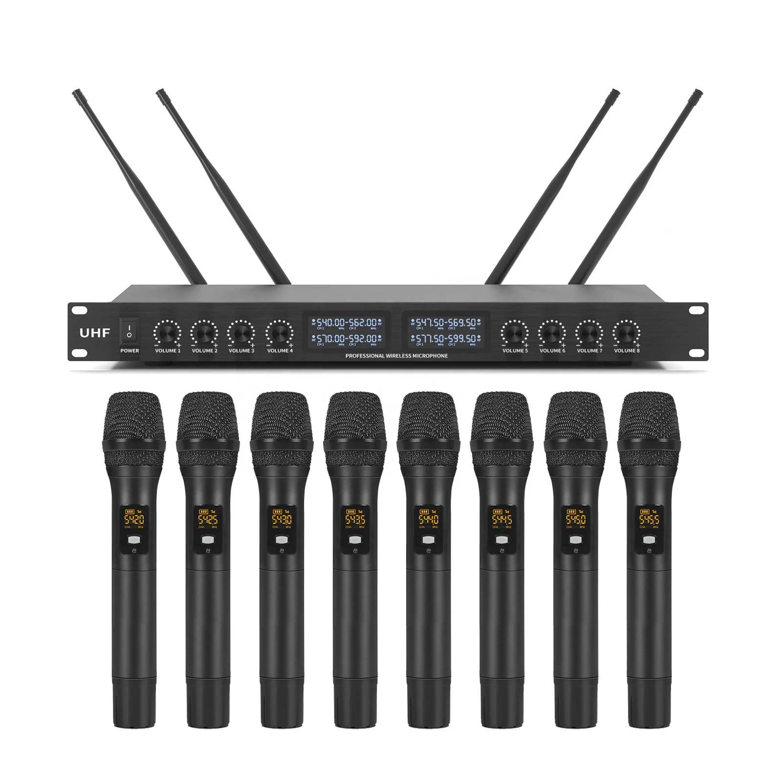 

Xtuga New Arrivals Wireless 8 Channel UHF Microphone For Performance Stage Show