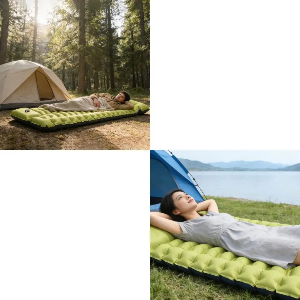 Inflatable Camping Bed Air Mattress For Backpacking Camping And Beach Activity