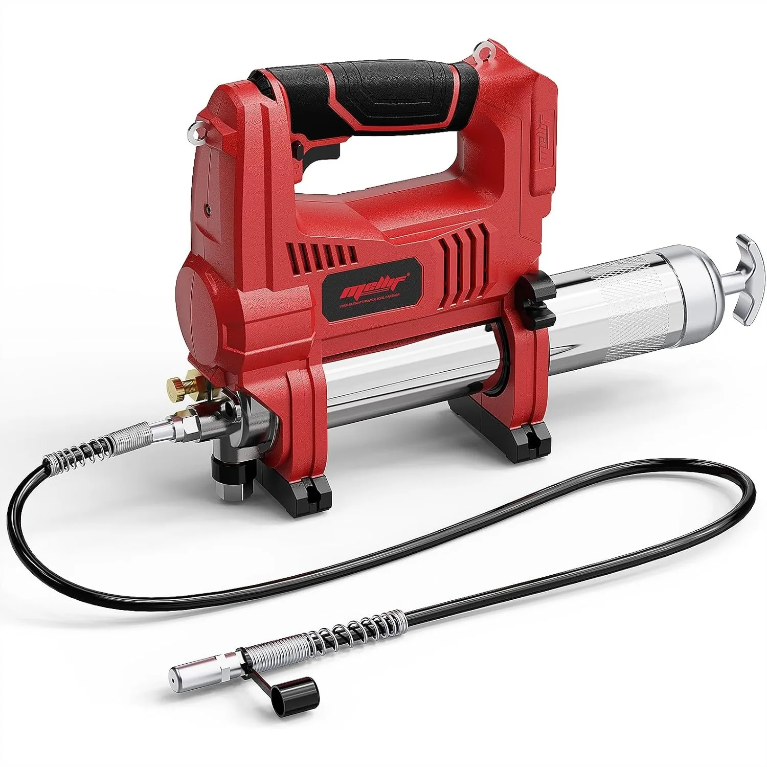 

Brushless Grease Gun for 18V Battery, 10000 PSI, 5 Speed, 30" Hose, 14 oz