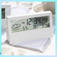A17Z LED Thermometer Thermo-Hygrometer Multifunction Electronic Temperature Humidity Meter Weather Station With Alarm Clock