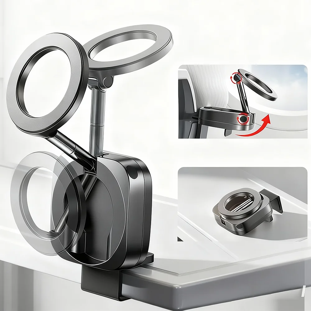 

Magnetic Car Phone Holder Compatible for iPhone 12 13 14 15 16 Series and All Smartphones Foldable 360° Dashboard Stand
