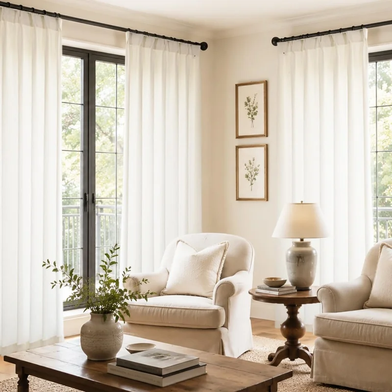 Customizable 100%Blackout Heat Insulation Texture Fabric Various Color Controlled By Hand Manual Curtain Sheer For Bedroom