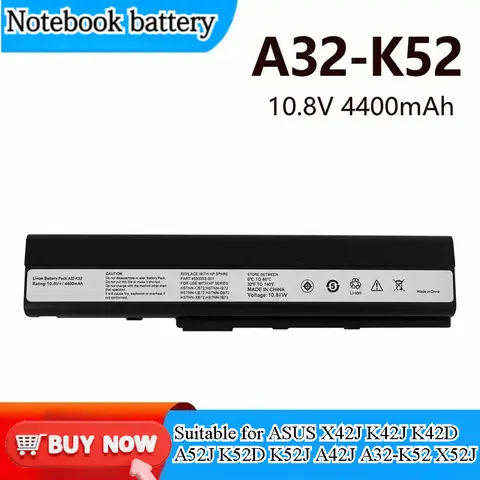 for ASUS X42J K42J K42D A52J K52D K52J A42J A32-K52 X52J Battery Replacement
