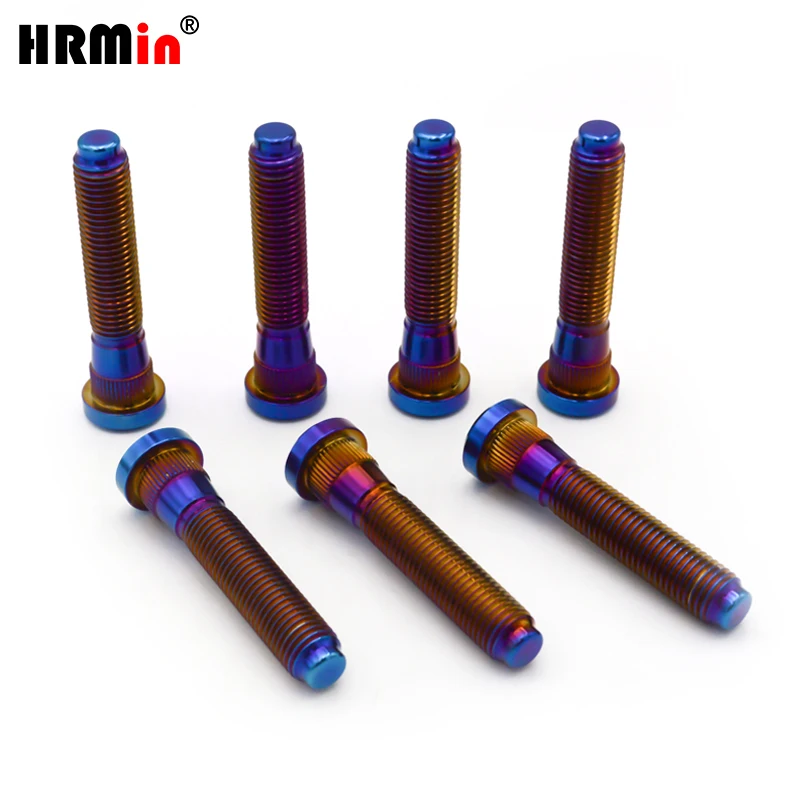 مسمار عجلة HRMin Racing Never Rust Gr.5 من التيتانيوم M12*1.25*55/60/65 ملم لنيسان وسوبارو وGreatwall وسوزوكي #5