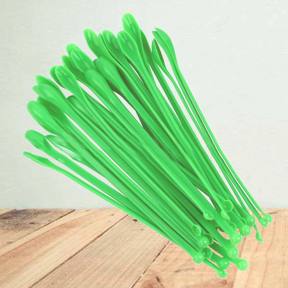 100 pcs Sampling Spoons Plastic Double Head for Powder Granule Home Lab Restaurant Tools Mixing Scoop Teaching Equipment