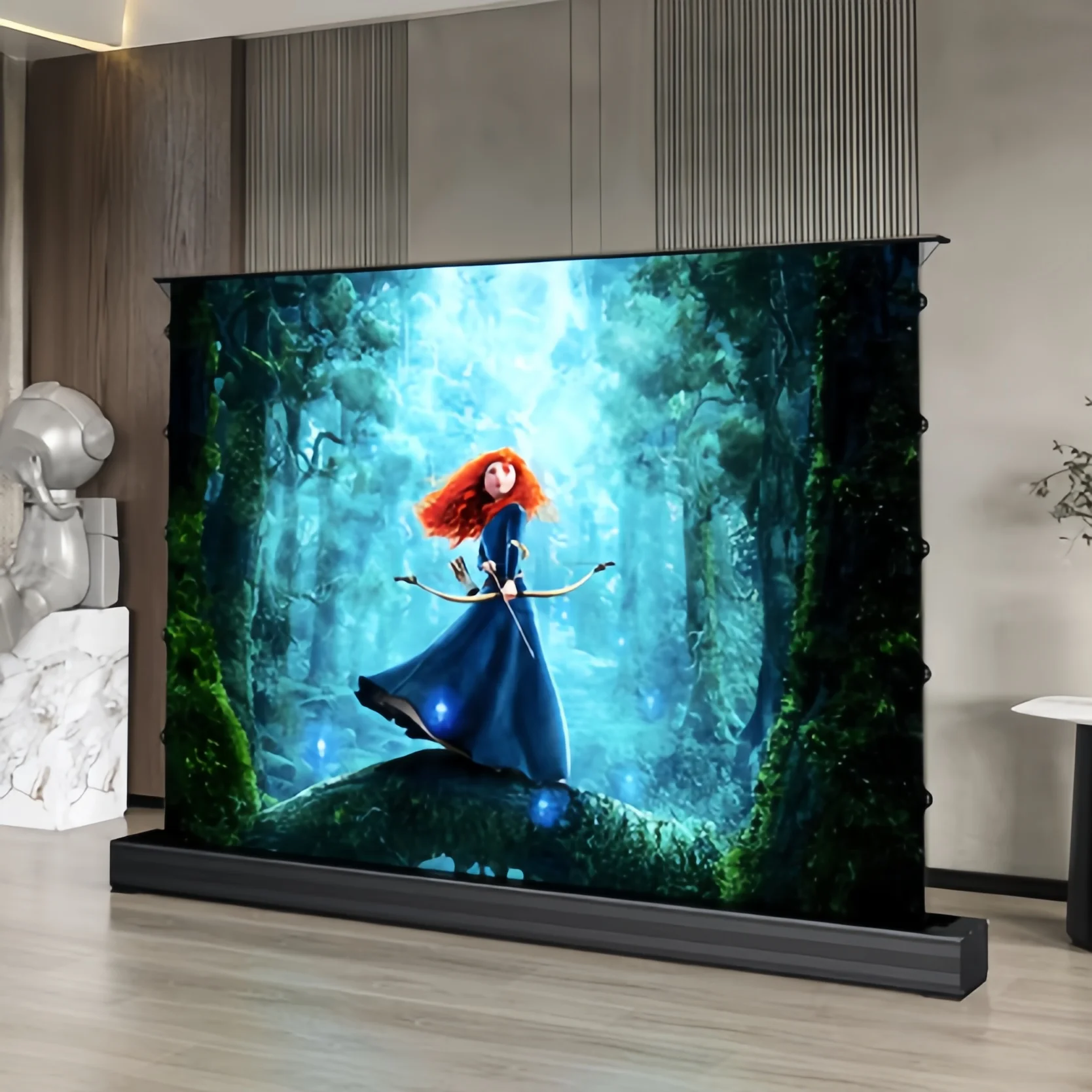 Elektrische, bodensteigende Pr – Home Cinema Tv Screen Bewertung und Preis