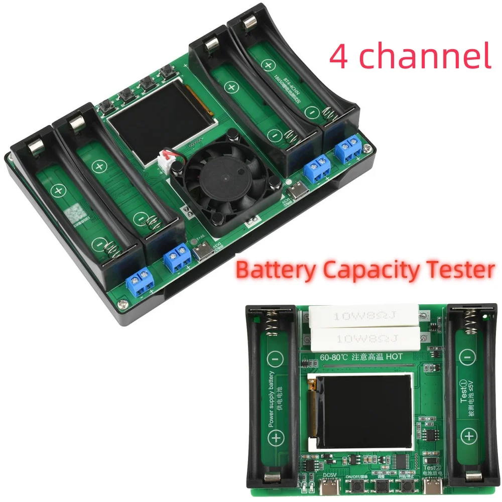 18650 Moduł testera pojemności baterii litowej MAh MWh Cyfrowy moduł detektora mocy baterii 18650 Tester baterii typu C