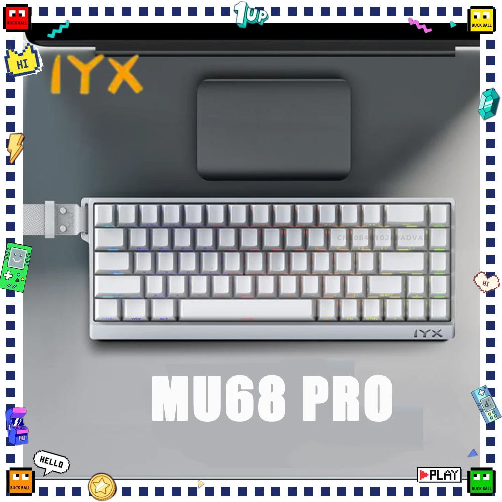 iyx mu68 pro interruptor magnetico teclado mecanico rt004 mm 8000hz teclado para jogos liga de aluminio teclado weried valorant gamer 01