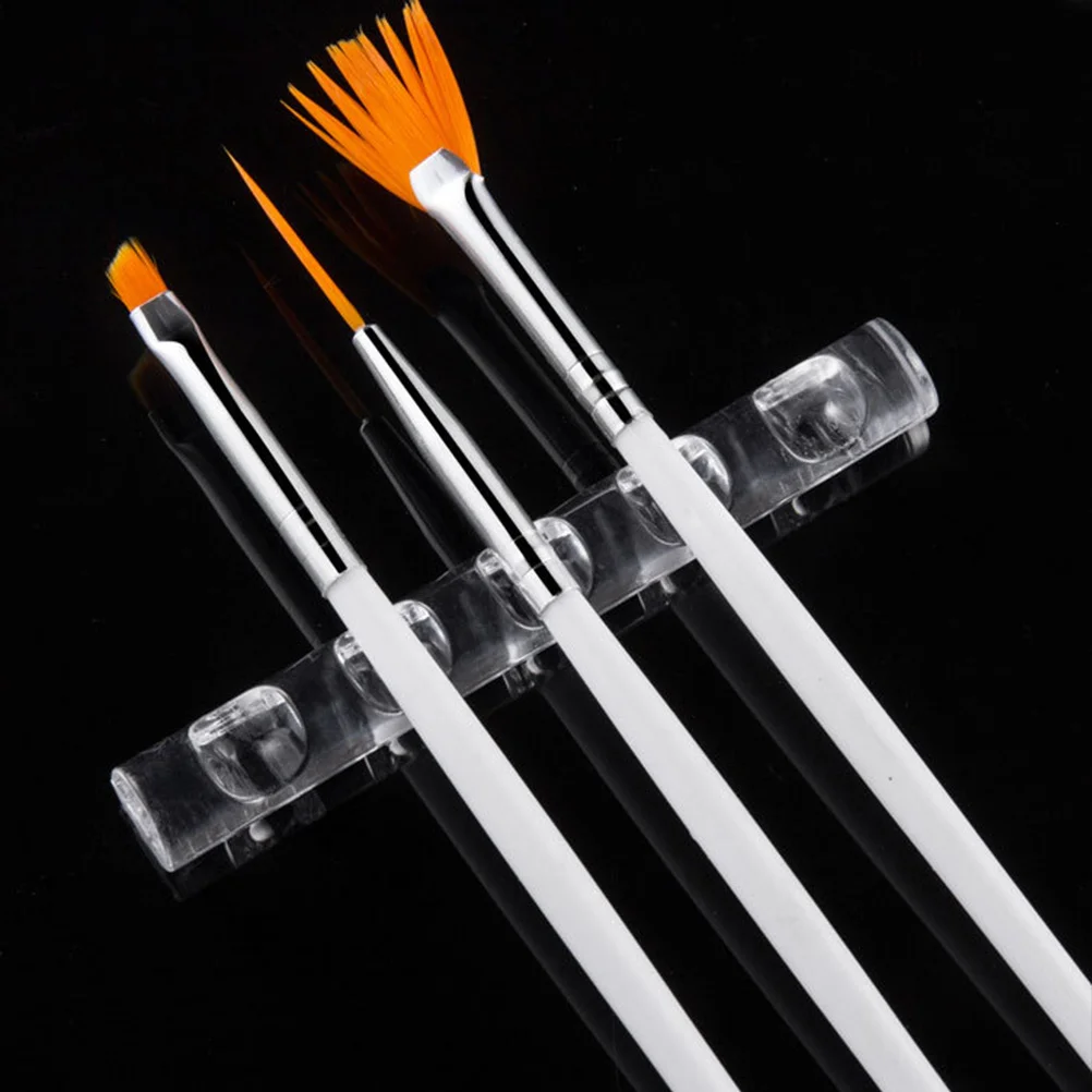 

5pcs Nail Pen Holder Transparent Acrylic Manicure Brush Organizer Stand For Nail Art Tools Storage Rack Beauty Accessory