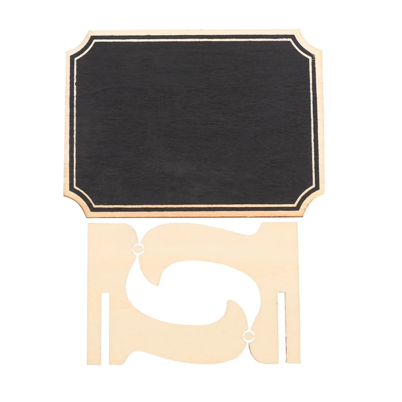 20 Pak papan tulis Mini dengan penyangga sandaran, tempat kartu kecil persegi panjang kayu kecil papan tulis untuk bagian ulang tahun pernikahan