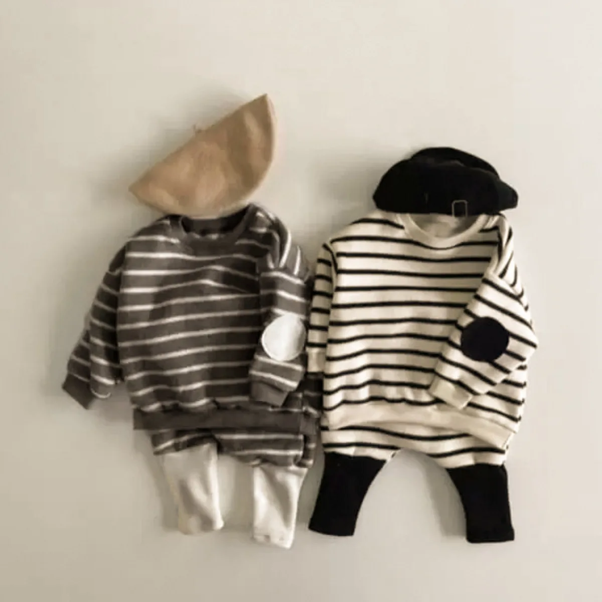 2PCS Baby Clothing Set Autumn New Boys' Suit Striped Sweatshirt+Pants Casual Girl's Two Piece Suit