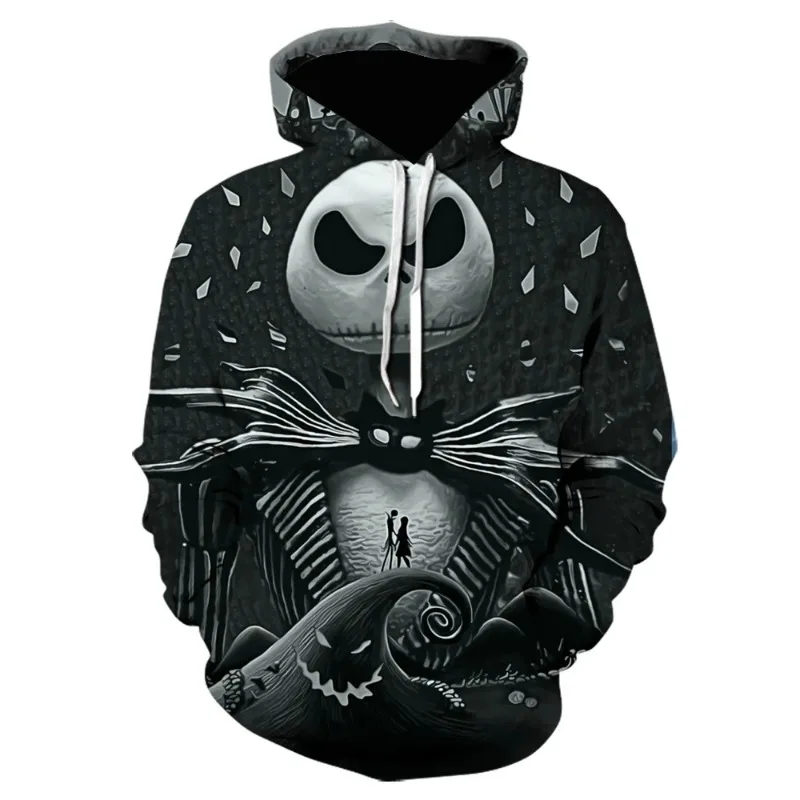 Autumn New Halloween Hoodies Nightmare Before Christmas 3D Print Hoodie Men Women Fashion Oversized Sweatshirts Kids Tracksuits