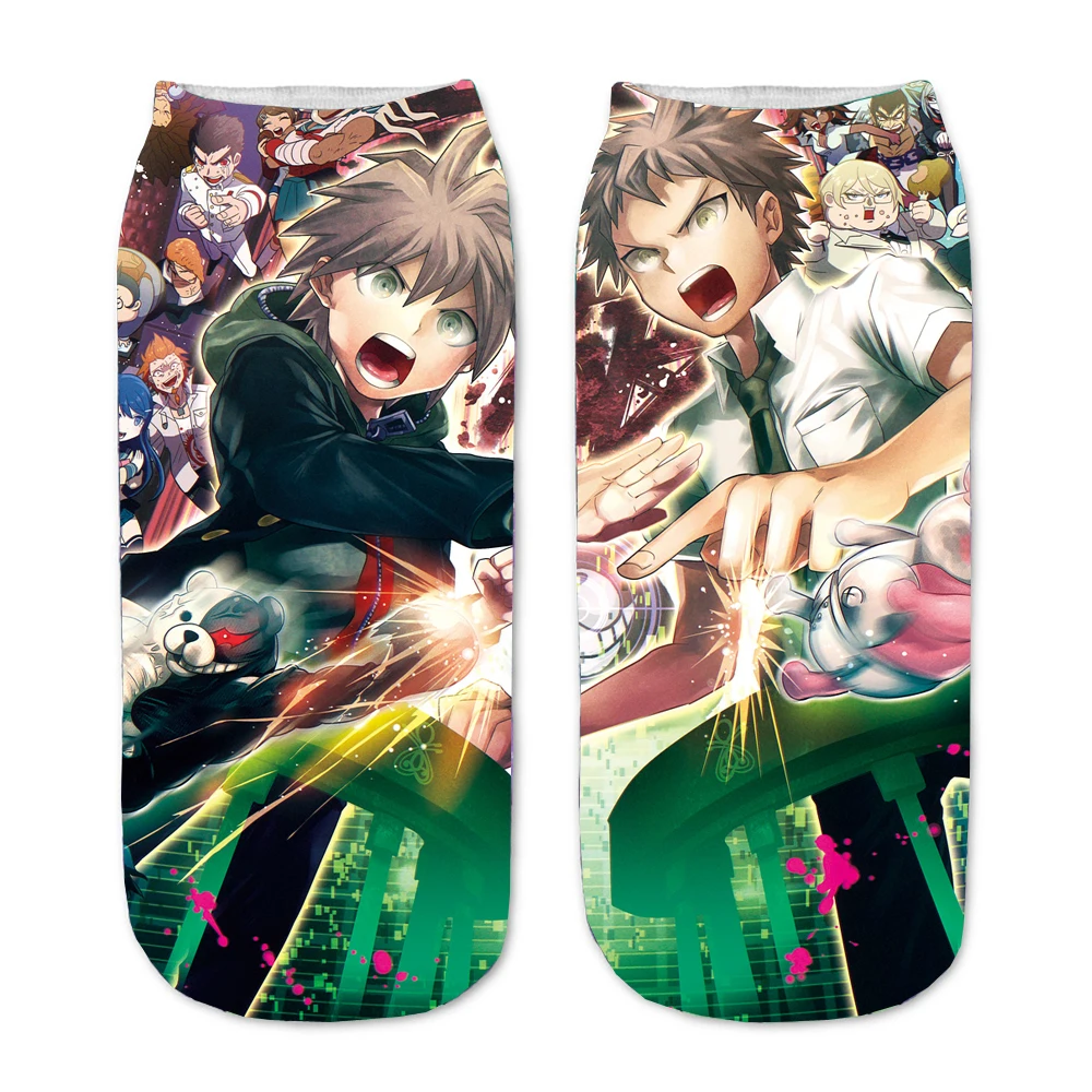 

Socks Anime Danganronpa 3D Printed Cartoon Straight Socks Men Women teenager Party Gift Short Sock Kawaii Ankle Sock