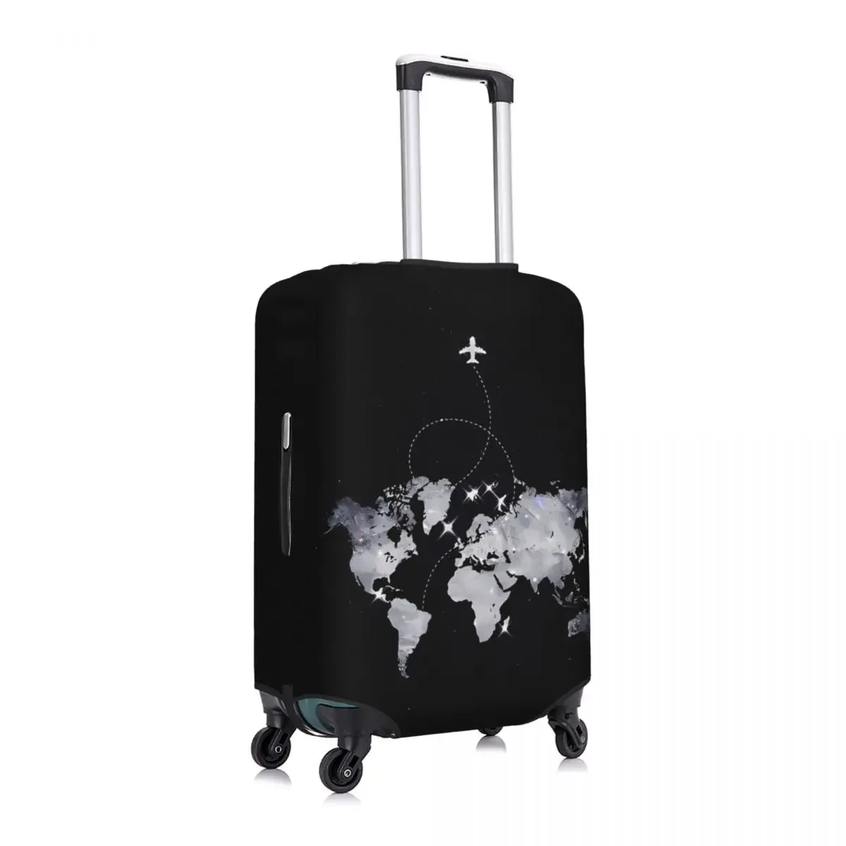 Flight Suitcase Cover Travel Map Cartoon Business Protection Holiday Elastic Luggage Supplies