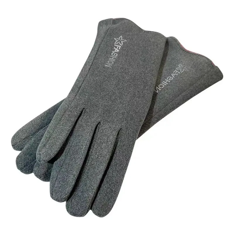 Derong القيادة لاصق بلون قفازات المرأة الشتاء المضادة للانزلاق الدراجات قفازات دافئة طبقة واحدة قفازات خفيفة الوزن