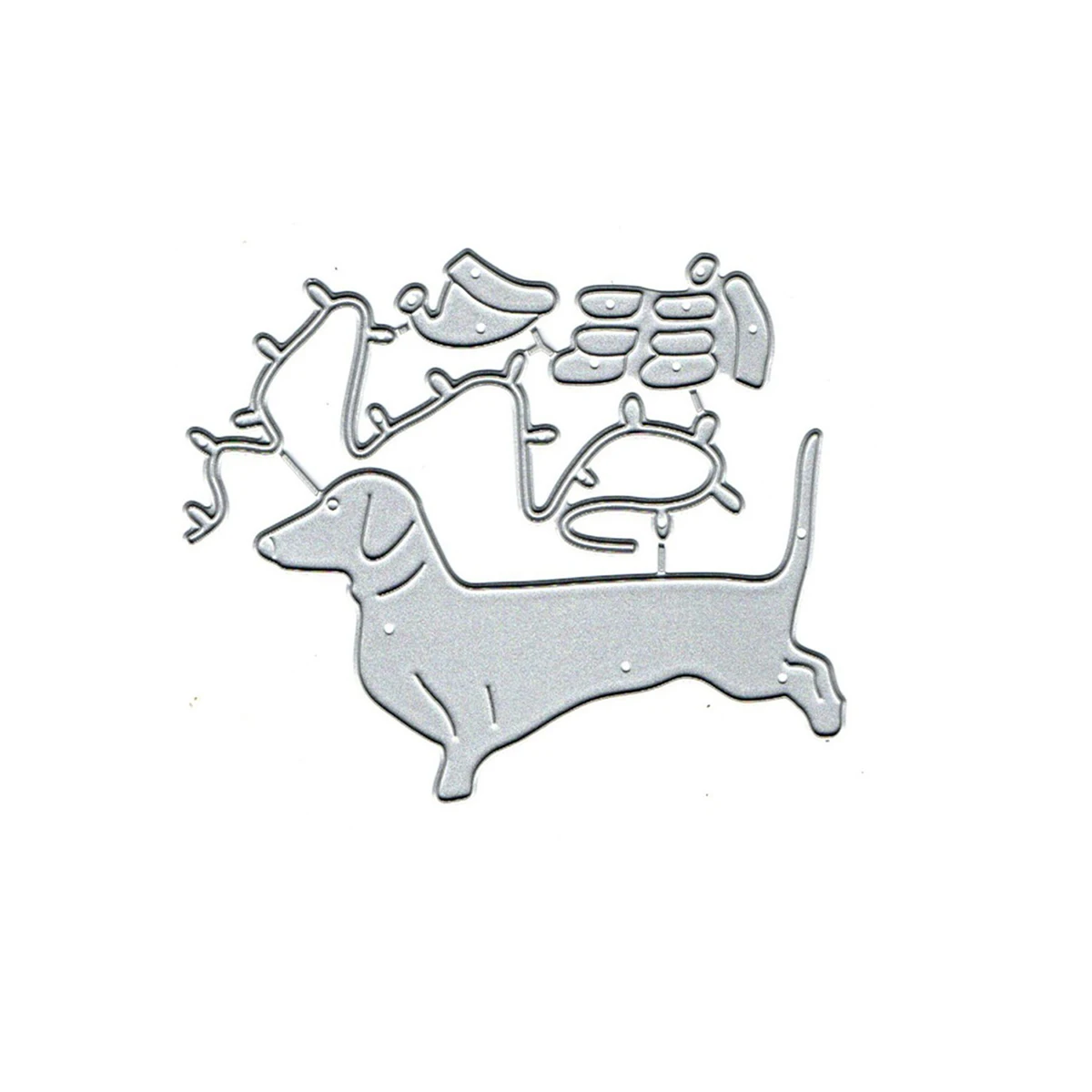 Dog Hip-hop Animal Greeting Card Scrapbook Paper Metal Knife Mold Manual Punch Stencil Handicraft Christmas 2024 new arrivals