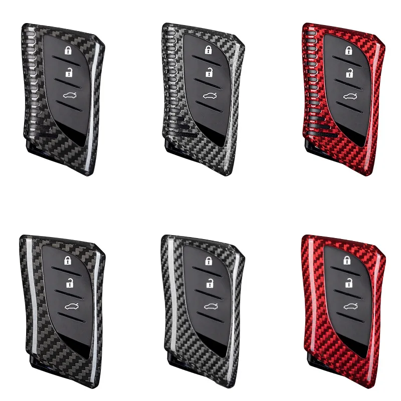 Key Fob Cover for Lexus GX460 LC500 LS500 RZ450 RX350 ES350 NX 2018-2024 Real Carbon Fiber Remote Key Fob Protector