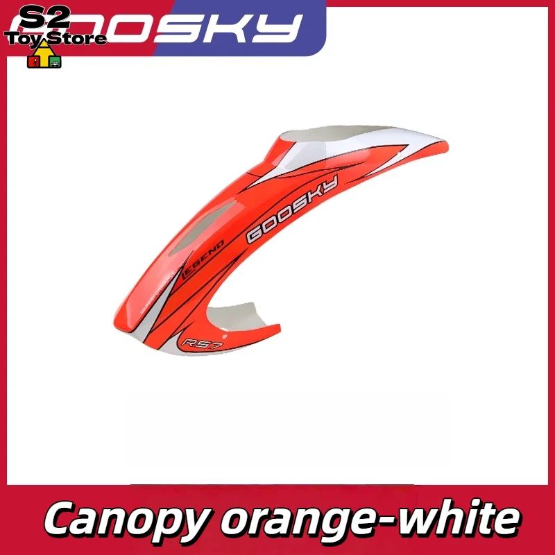 GOOSKY RS7 3D RC Helicopter Spare Parts Orange White Nose Cover Carbon Fiber Battery Plate Set For RC Helicopter Repair Upgrade