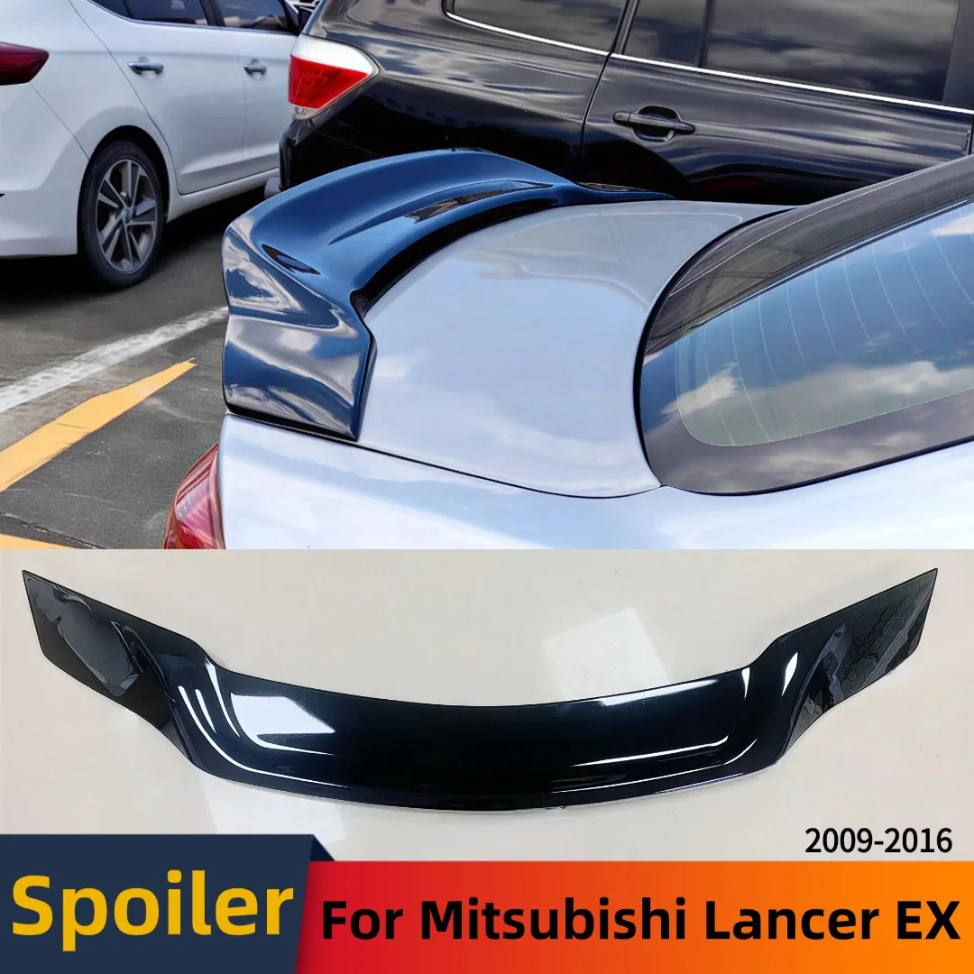 

Гоночный задний багажник, спойлер для губ, крыло, воздушная дамба, тюнинг, украшение в стиле R, комплект кузова, глянцевый черный для Mitsubishi Lancer EX 2009-2016