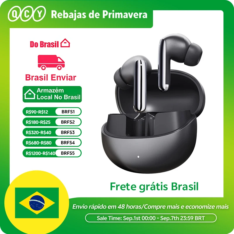 QCY MeloBuds Pro ANC Bluetooth 5.3 Fones de ouvido, ANC híbrido 46dB, Hi-Res, Earbuds LDAC, fones de ouvido 6 Mic, detecção intra-auricular 34H