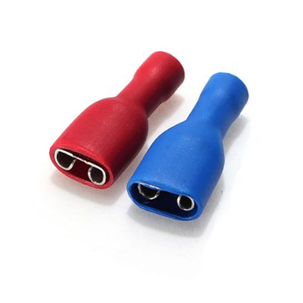 

360Pcs Insulated Terminals Red Blue Durable Copper PVC Tinplate Butt Spade Ring Fork Assorted Kit Insulated Terminals