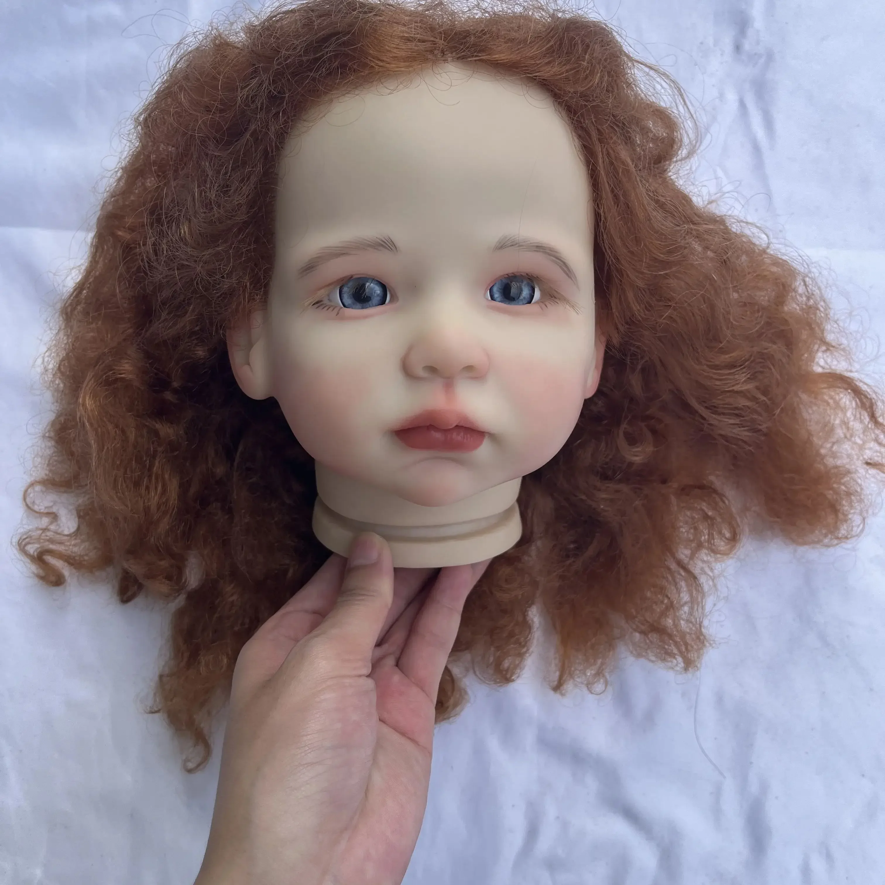 DLS Customized Limited Supply 28inch Reborn Baby Lily With Long Red Curly Hair Painted Kit DIY Part Christmas Gift