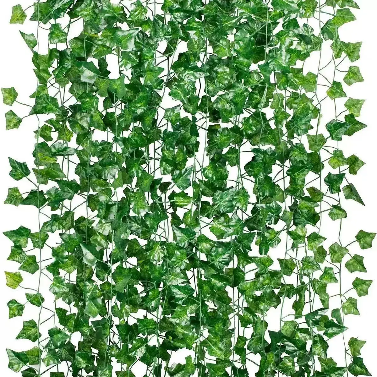 Guirnalda Artificial de vid colgante de hoja de hiedra verde de 2,1 M, planta de pared de seda, decoración del jardín del hogar, fiesta de boda, hojas de corona falsas DIY