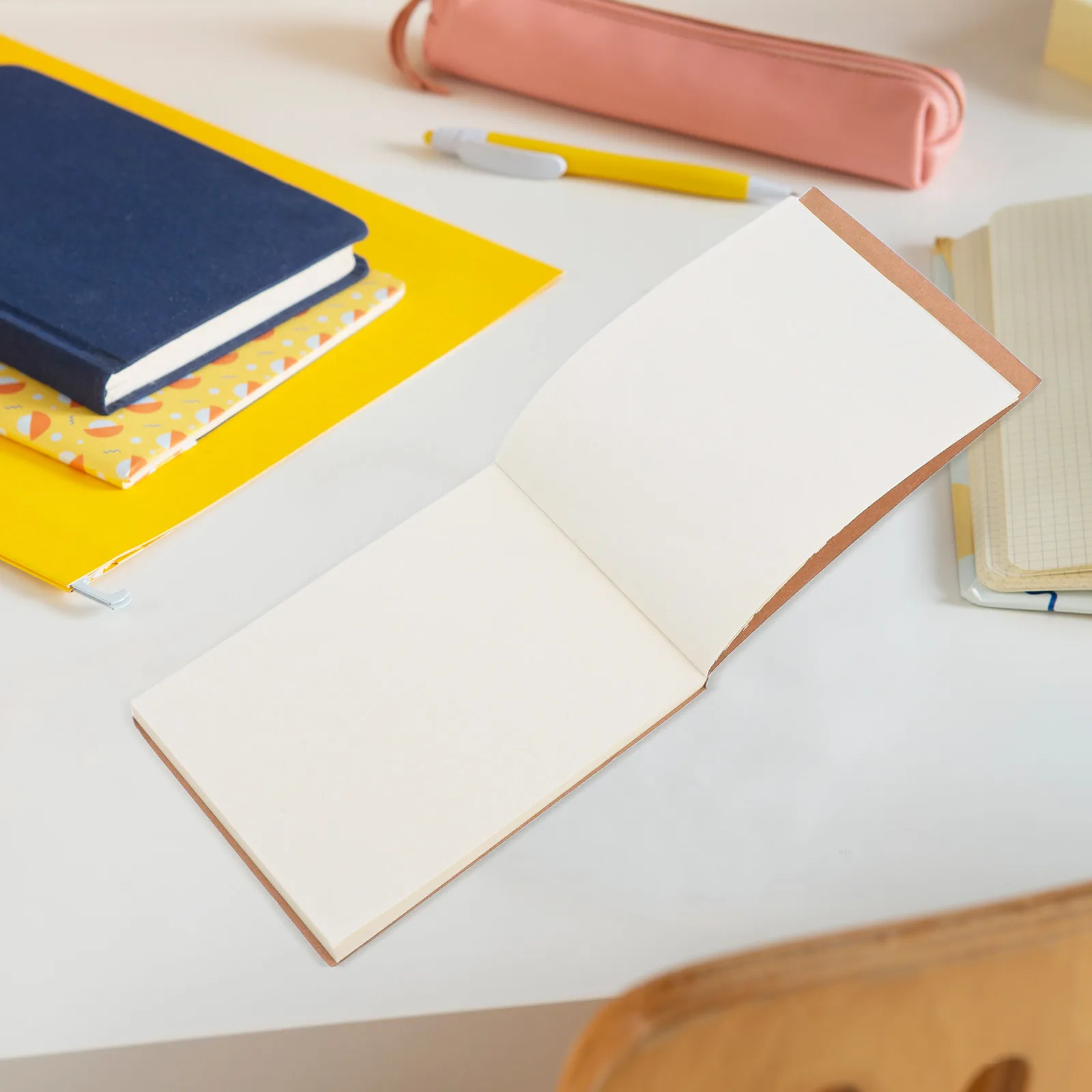 5Pcs Compact Blank Notepad Thick Paper Small Pocket Notepads for Memo Drawing Scheduling Personal Professional Use Stationery