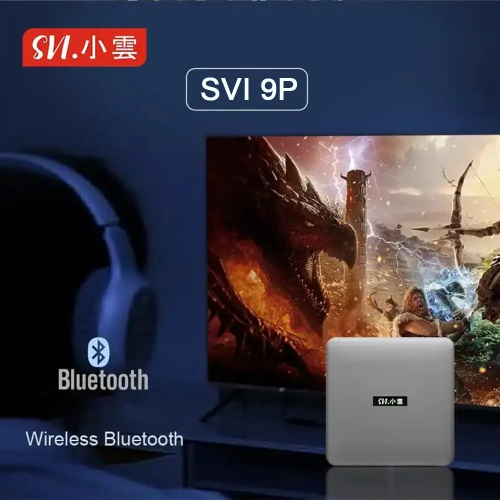 SVICLOUD Xiaoyun 9P+ TV box Smart TV Box Android 12.0 Dual band WiFi 2.4G+5.0G 2T2R 4GB 64GB 4K BT5.0 Set Top Box Media Player