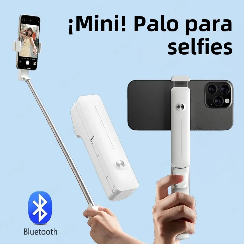 STTKGZD Super Mini palo de Selfie soporte para teléfono portátil diseño integrado extensible inalámbrico Bluetooth remoto para transmisión en vivo
