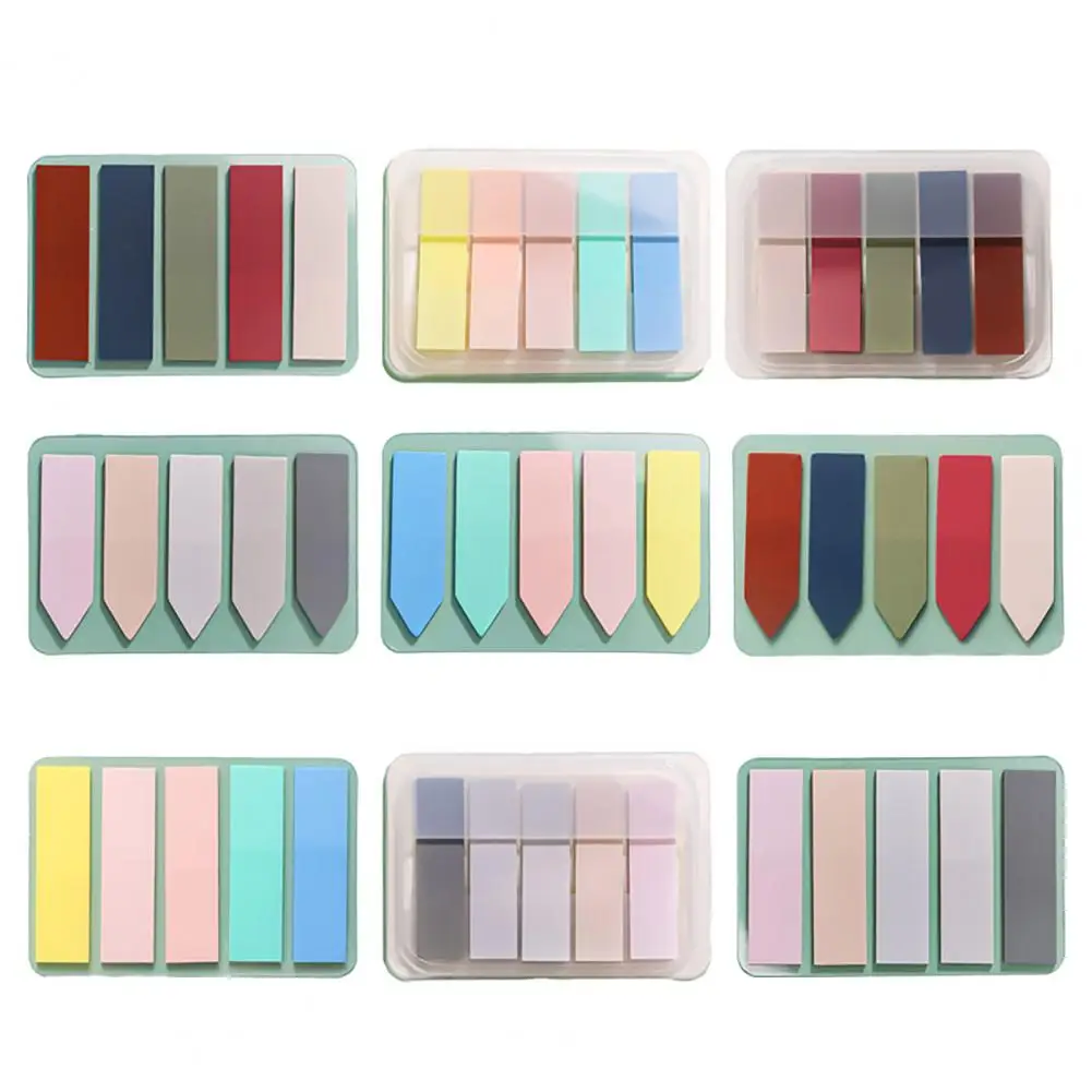Long-lasting Sticky Tabs, Índice Fluorescente Sticker, Flag Tab, Morandi Sticky Notes, Rótulos de papelaria essenciais