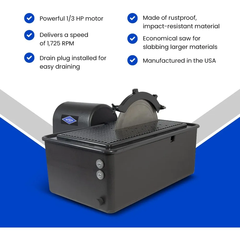 منشار بلاطة معدات جواهري مقاس 10 بوصات لقطع الحجر والصخور والزجاج وآلة قطع الصخور #5