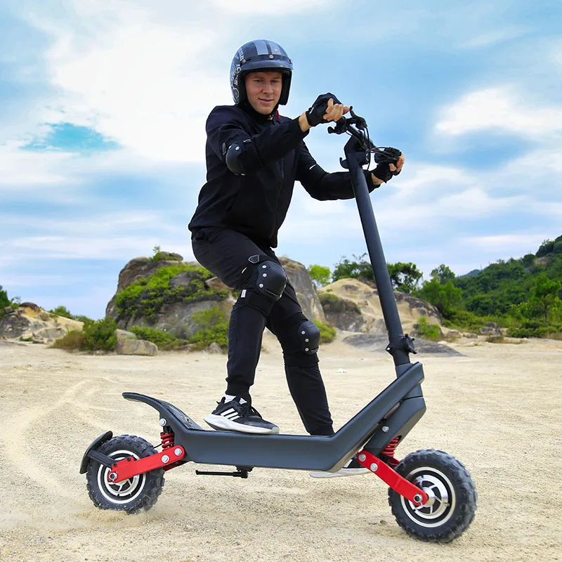 

Warehouse In Europe USA 48V 20Ah Battery 100km 11 Inches Electric Scooter Foldable Frame 1000W Double Brushless Motors