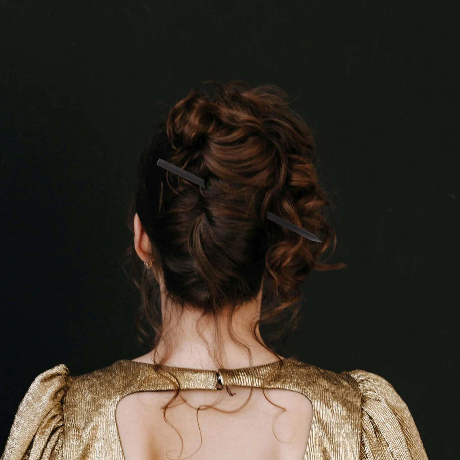 

25Pcs Simple Style Wooden Hair Clasp Pencil Modeling Hairpin for Elegant Updo Headdress Party Wedding Photo Hair Decor